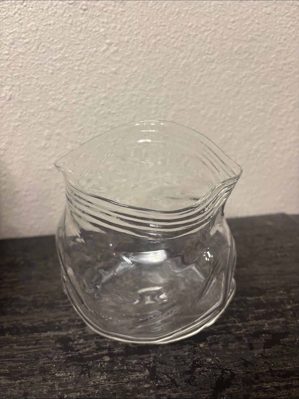 Clear Textured Glass Container